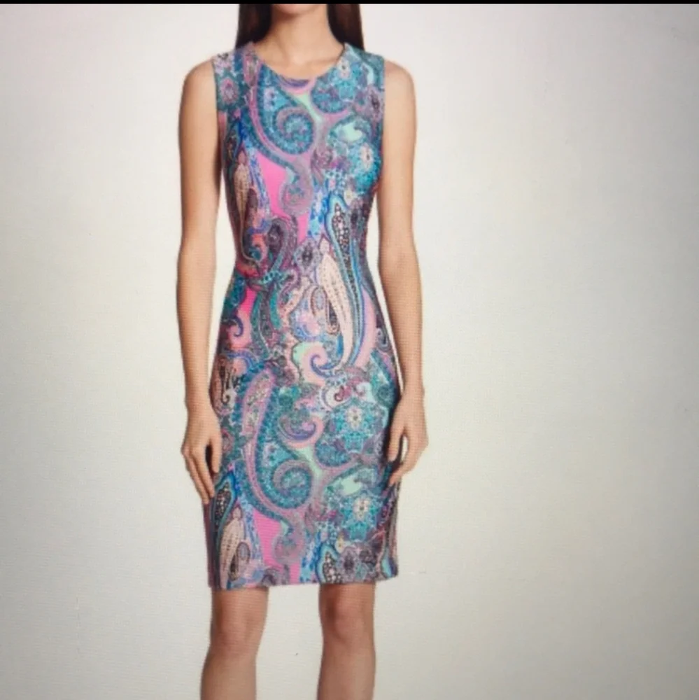 Tommy Hilfiger Paisley Sheath Sleeveless Dress Size 10